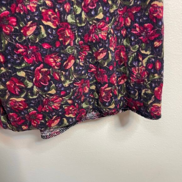 Vintage Laura Ashley Floral Corduroy Long Sleeve Dress Prairie Cottage womens 8 - Picture 5 of 12